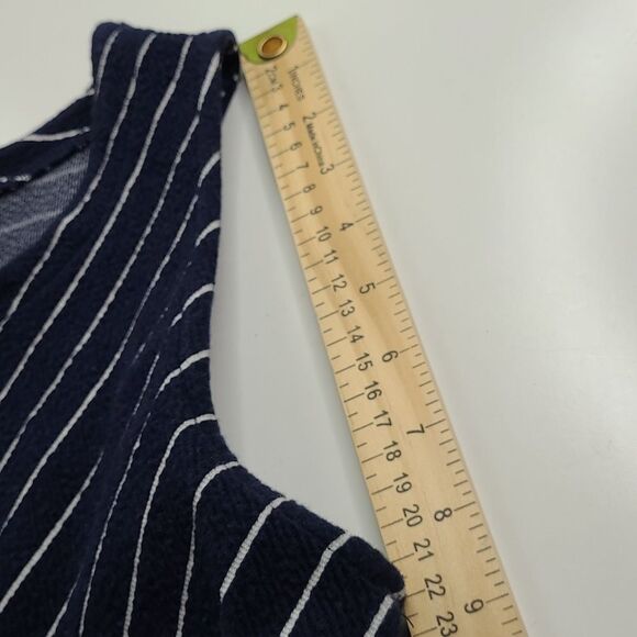 FIT & FLARE OLD NAVY BLUE WHITE SLEEVELESS STRETCH DRESS S SMALL - Picture 4 of 9